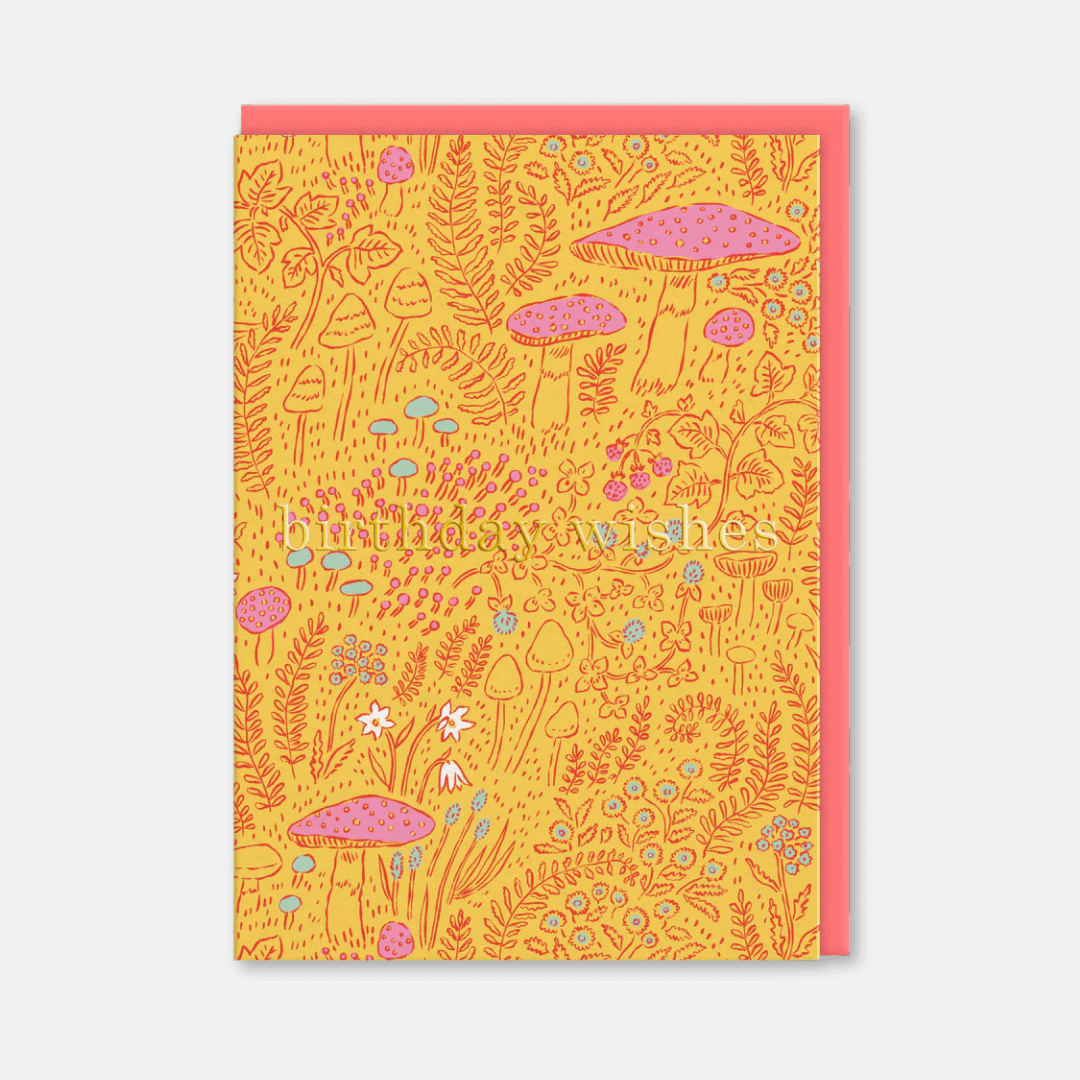 Birthday Mushrooms Greetings Card