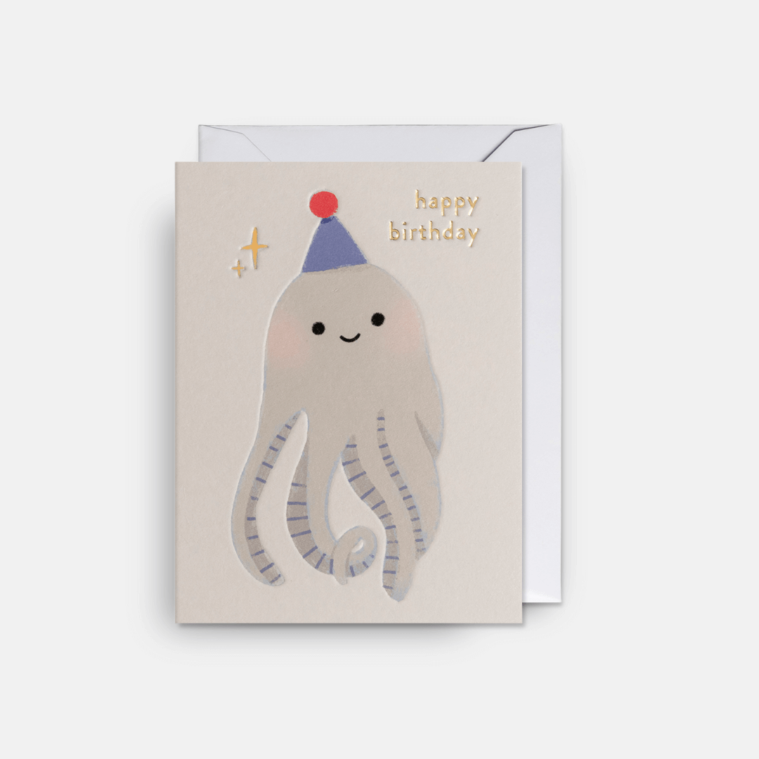 Birthday Octopus Mini Greetings Card