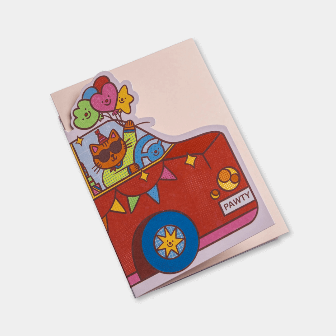 Birthday Limo Concertina Greetings Card