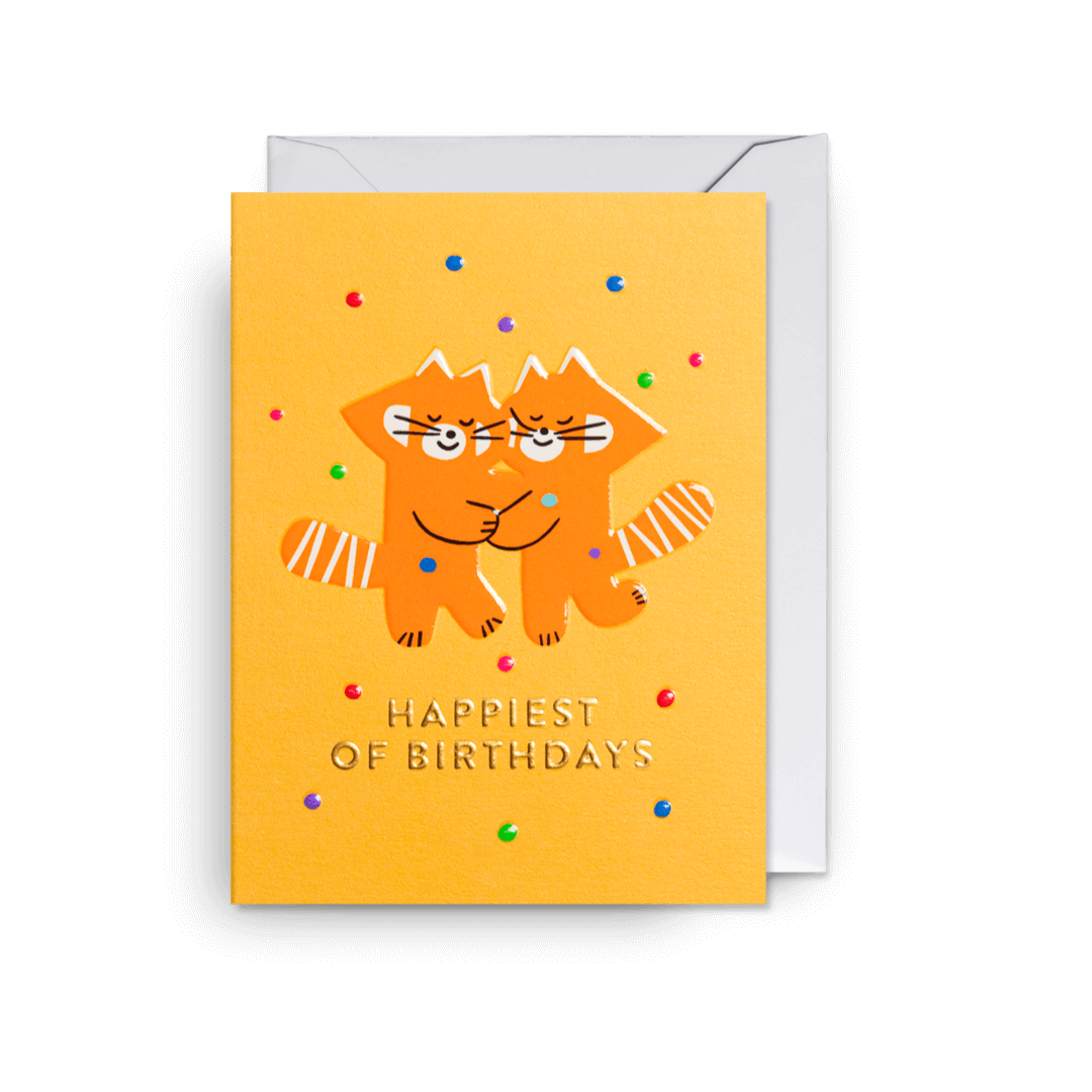 Birthday Racoons Mini Greetings Card