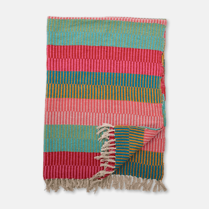 Red Isnel Recycled Cotton Throw