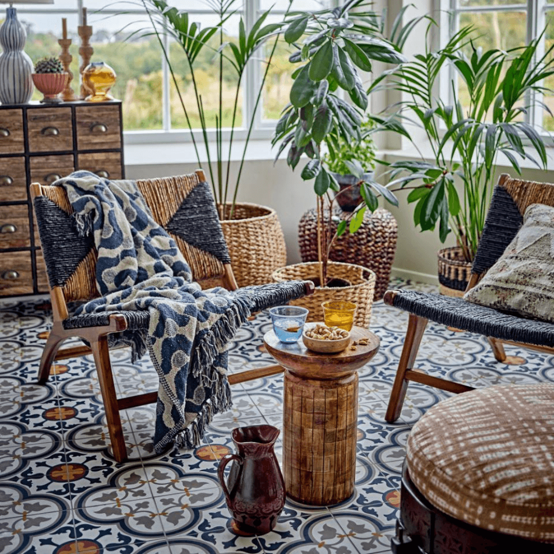 Santena Blue Throw Blanket