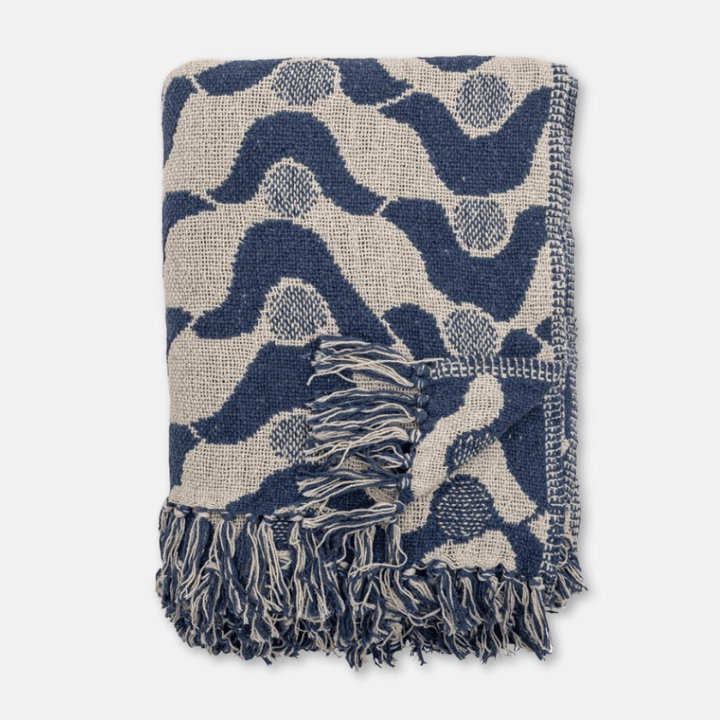Santena Blue Throw Blanket