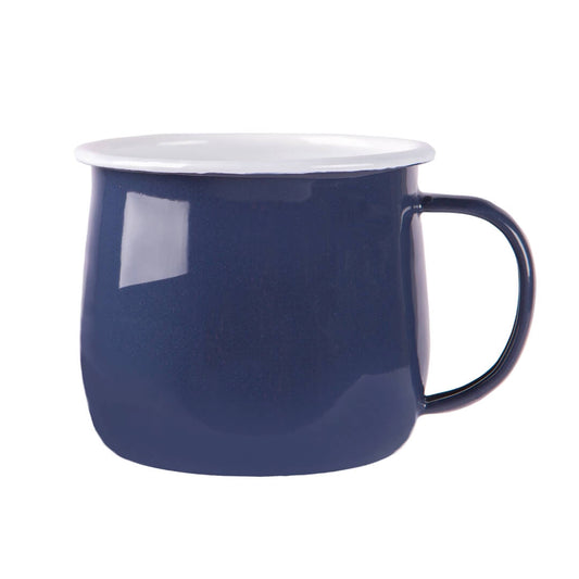 Blue Enamel Belly Mug