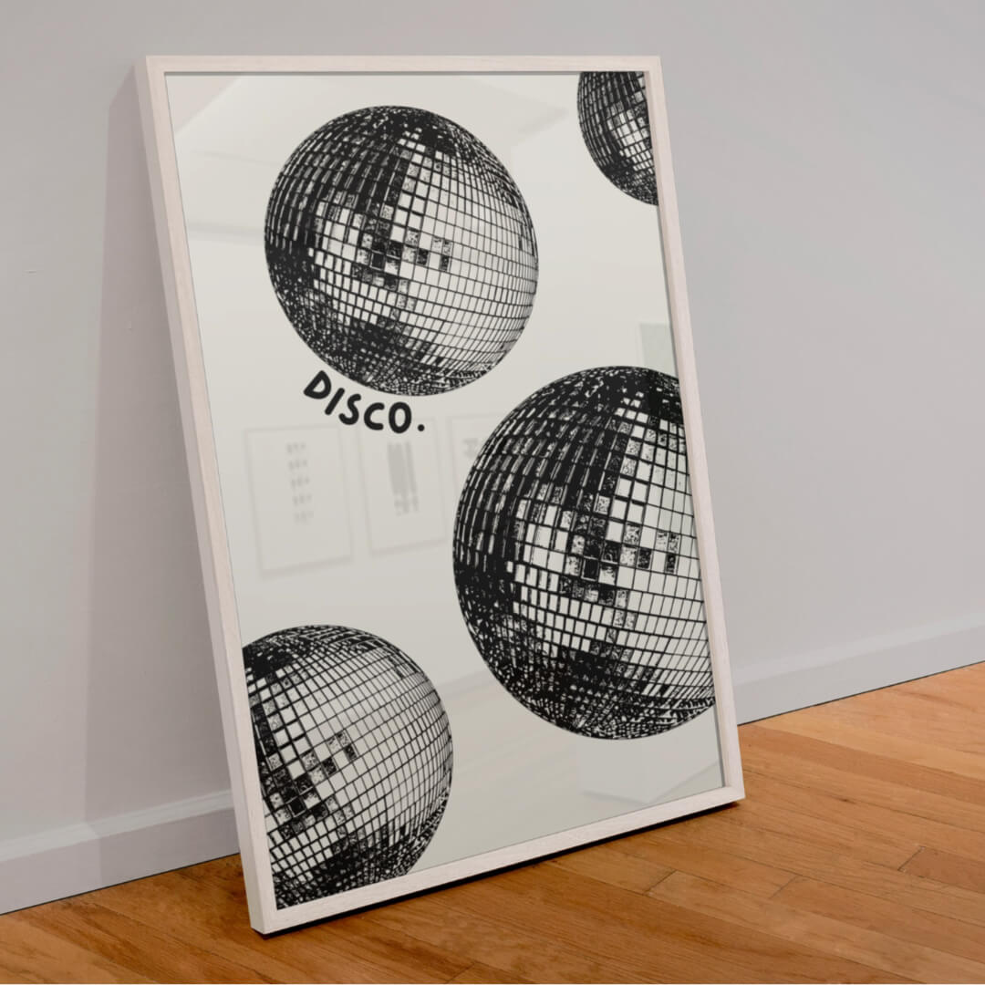 Disco Balls A3 Art Print