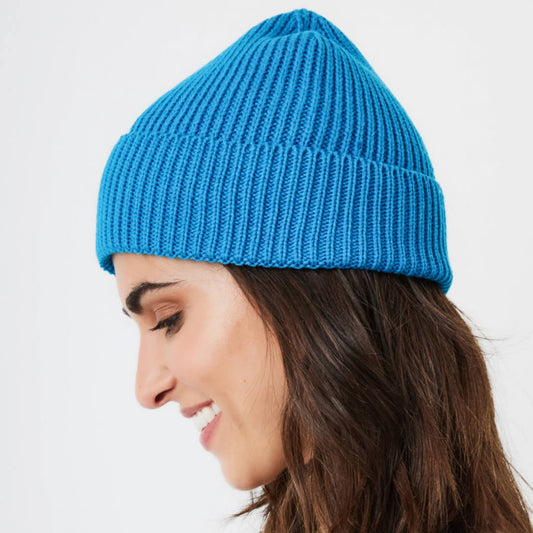 Blue Recycled Beanie Hat