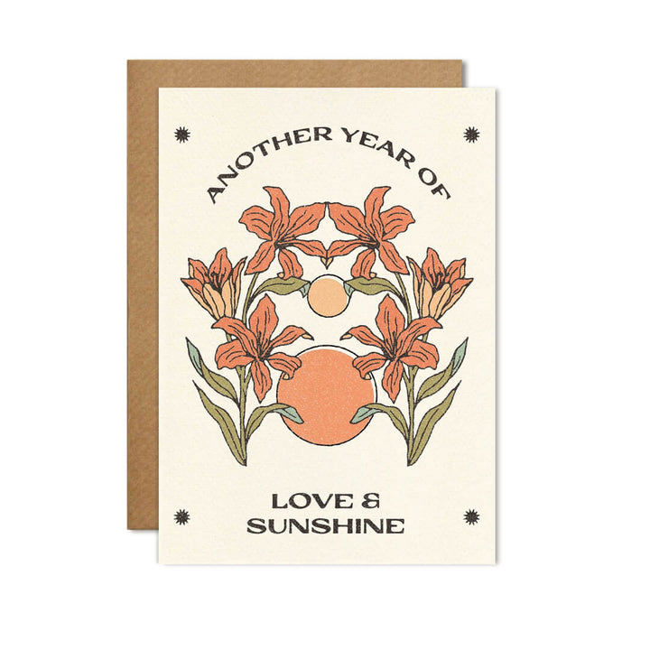 Another Year of Love & Sunshine Greetings Card