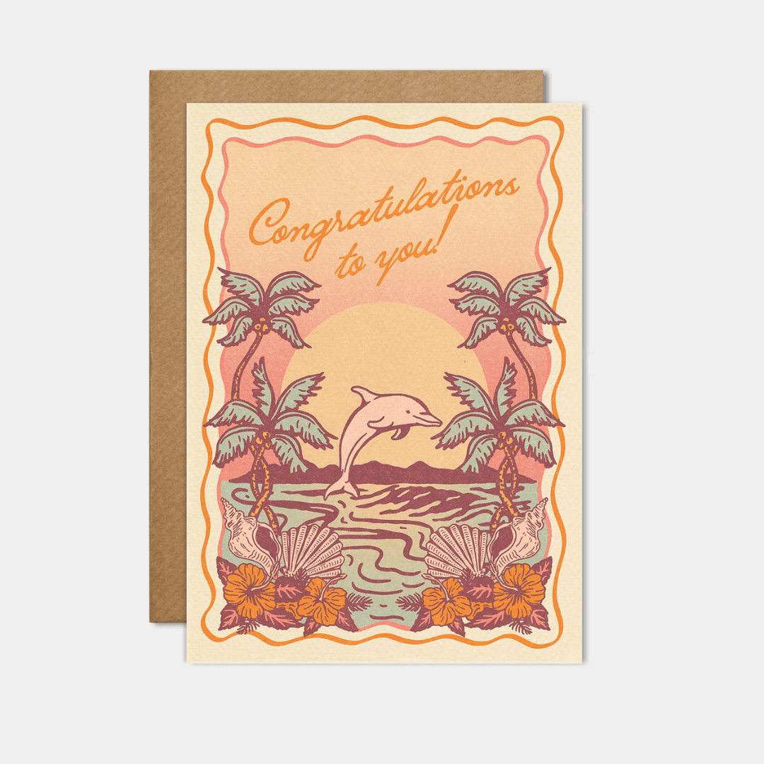 Congratulations Dolphin Greetings Card