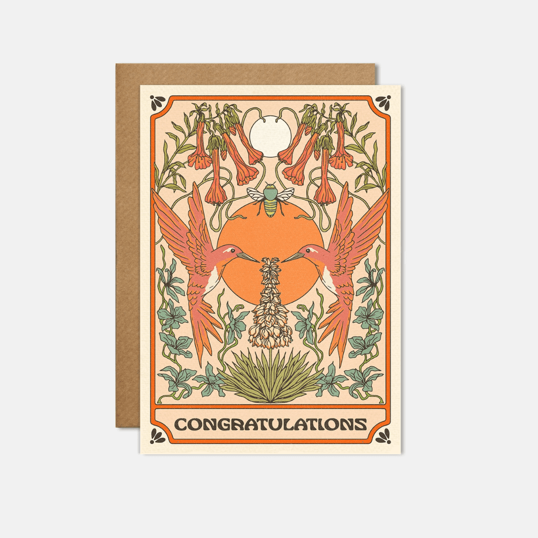 Congratulations Hummingbird Greetings Card