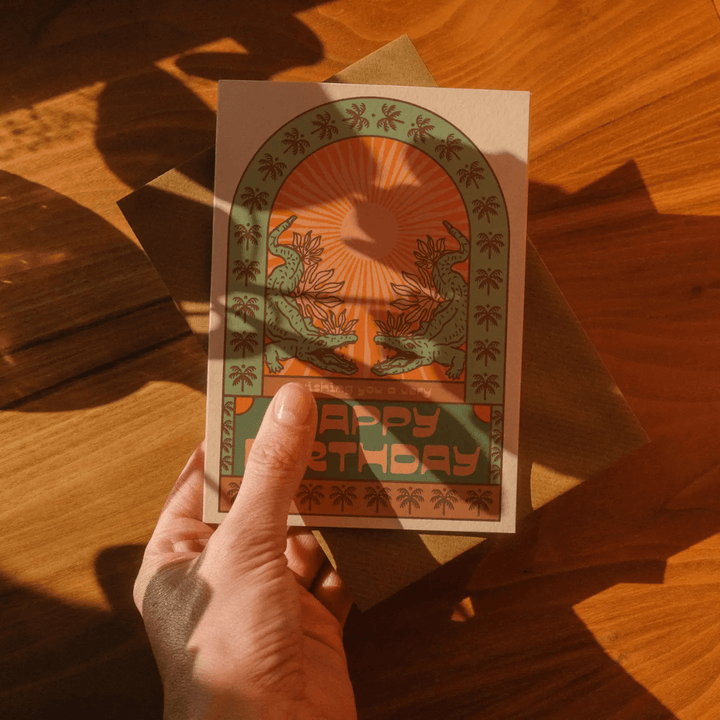Crocodile Birthday Card