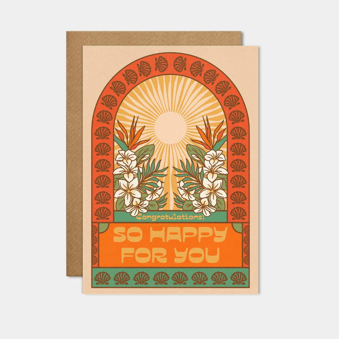 So Happy For You Greetings Card