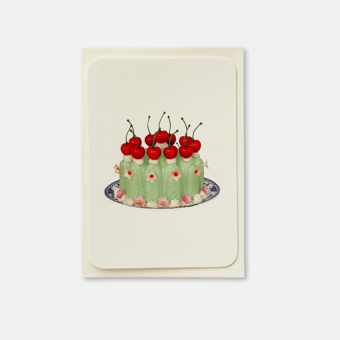 Chartreuse Blancmange Greetings Card