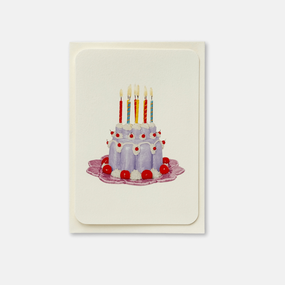Lavender Blancmange Greetings Card