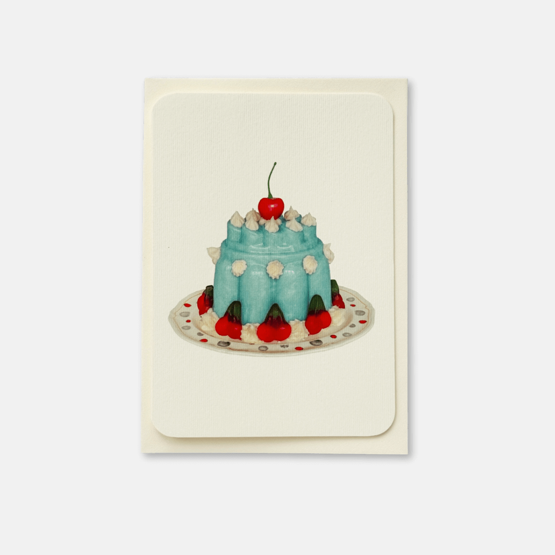 Violet Blancmange Greetings Card