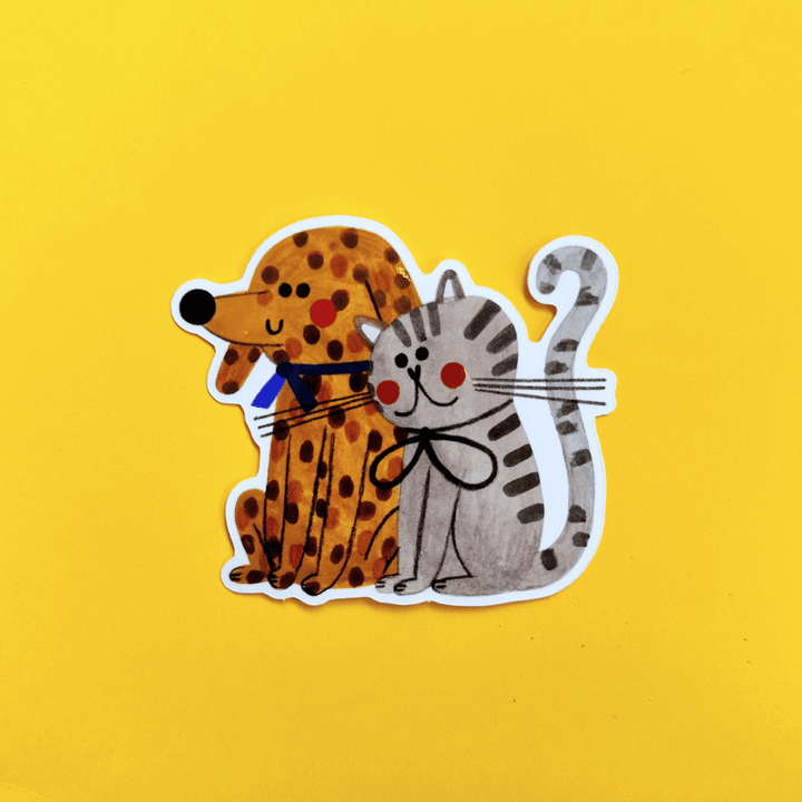 Cat & Dog Vinyl Sticker