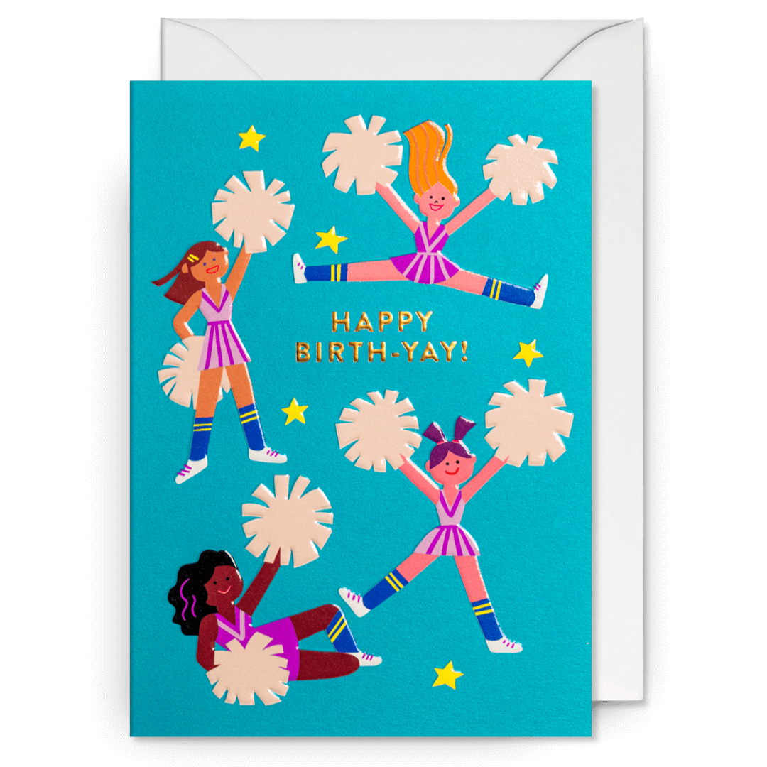 Cheerleader Birthday Greetings Card