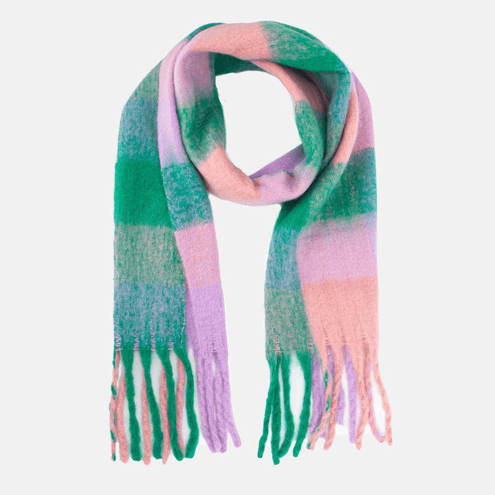 Chunky Green Lilac Scarf