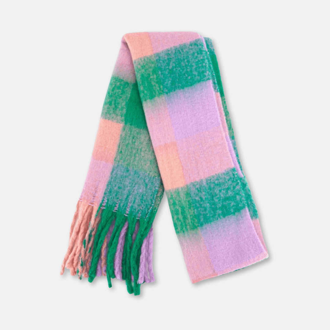 Chunky Green Lilac Scarf