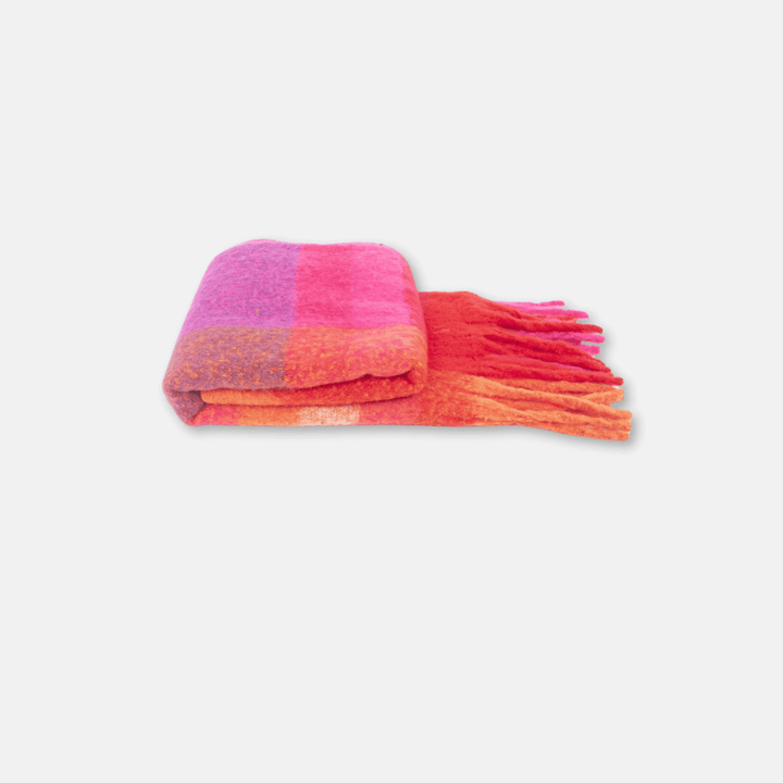 Chunky Pink Orange Scarf