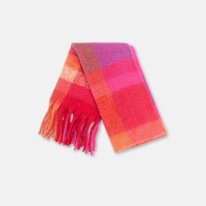 Chunky Pink Orange Scarf