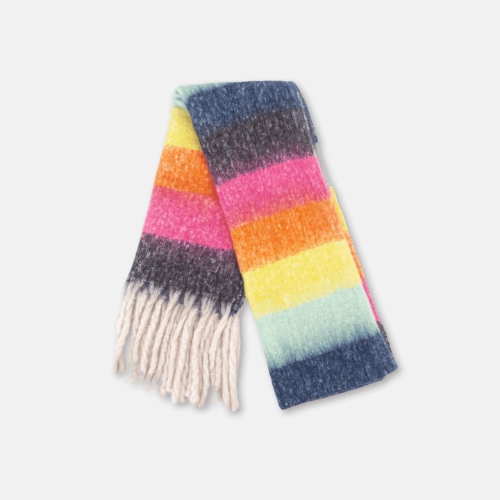 Chunky Rainbow Stripe Scarf