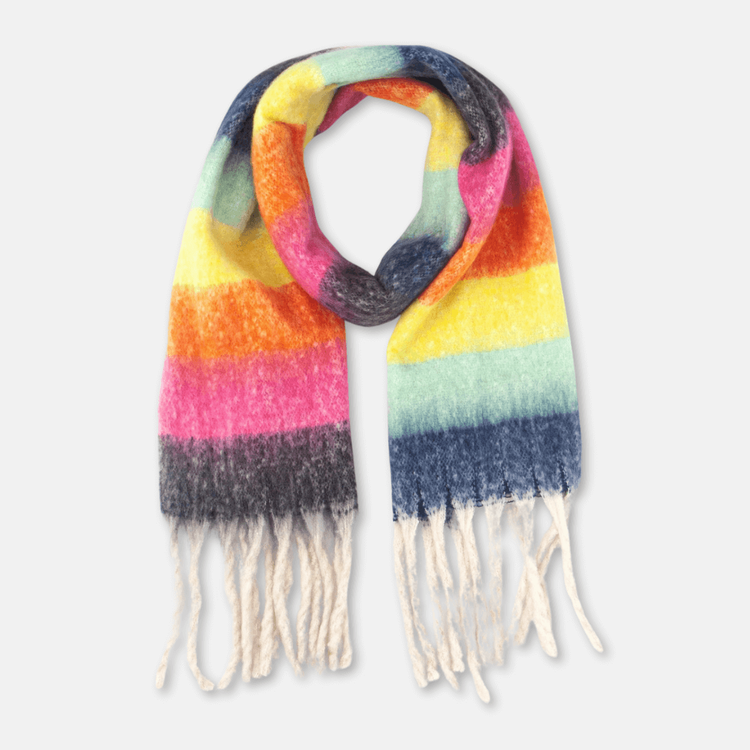 Chunky Rainbow Stripe Scarf