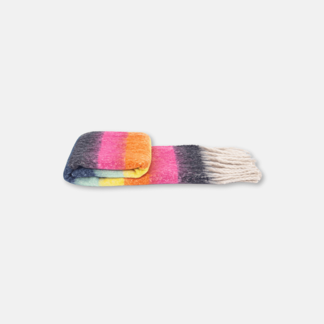 Chunky Rainbow Stripe Scarf