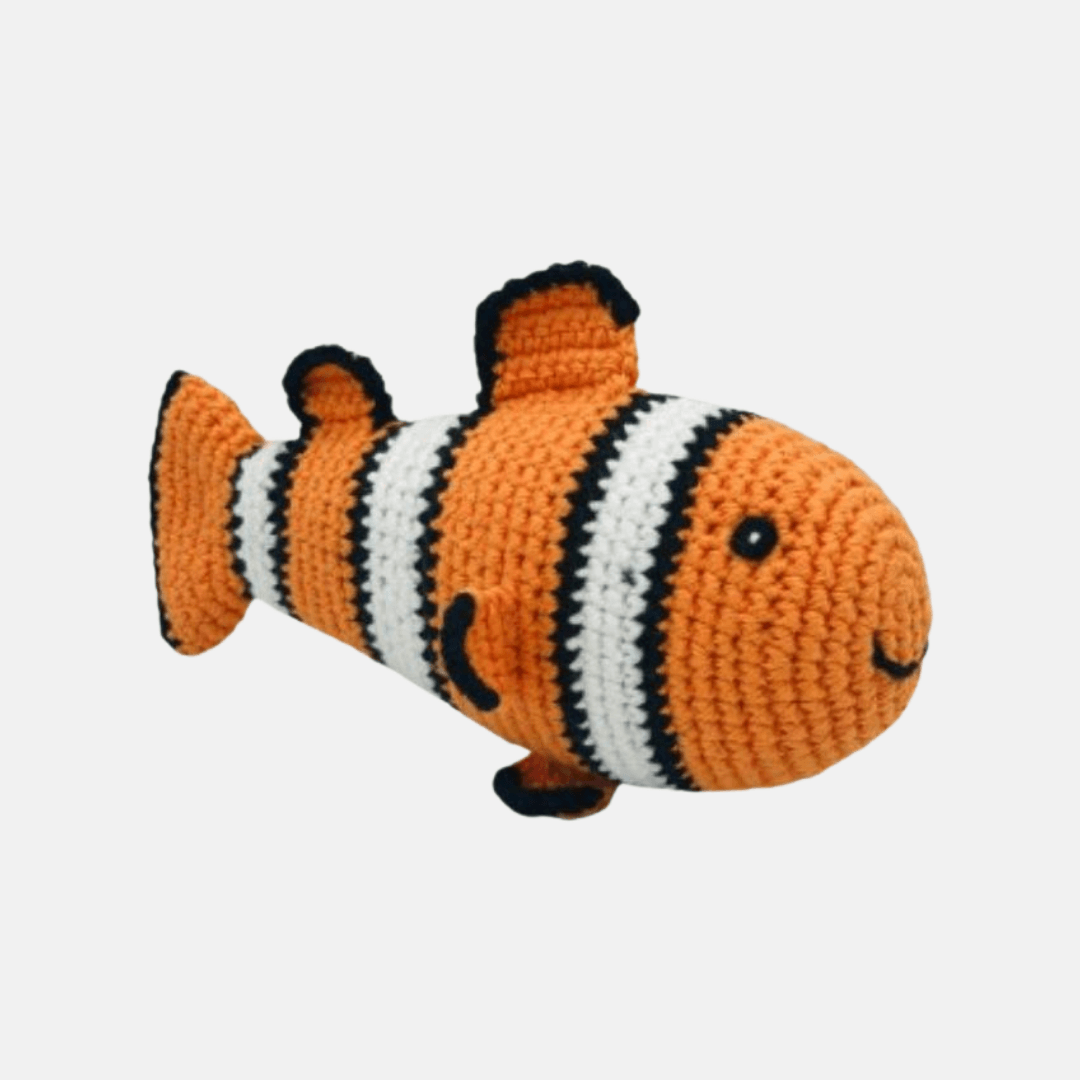 Clownfish Organic Cotton Crochet Rattle