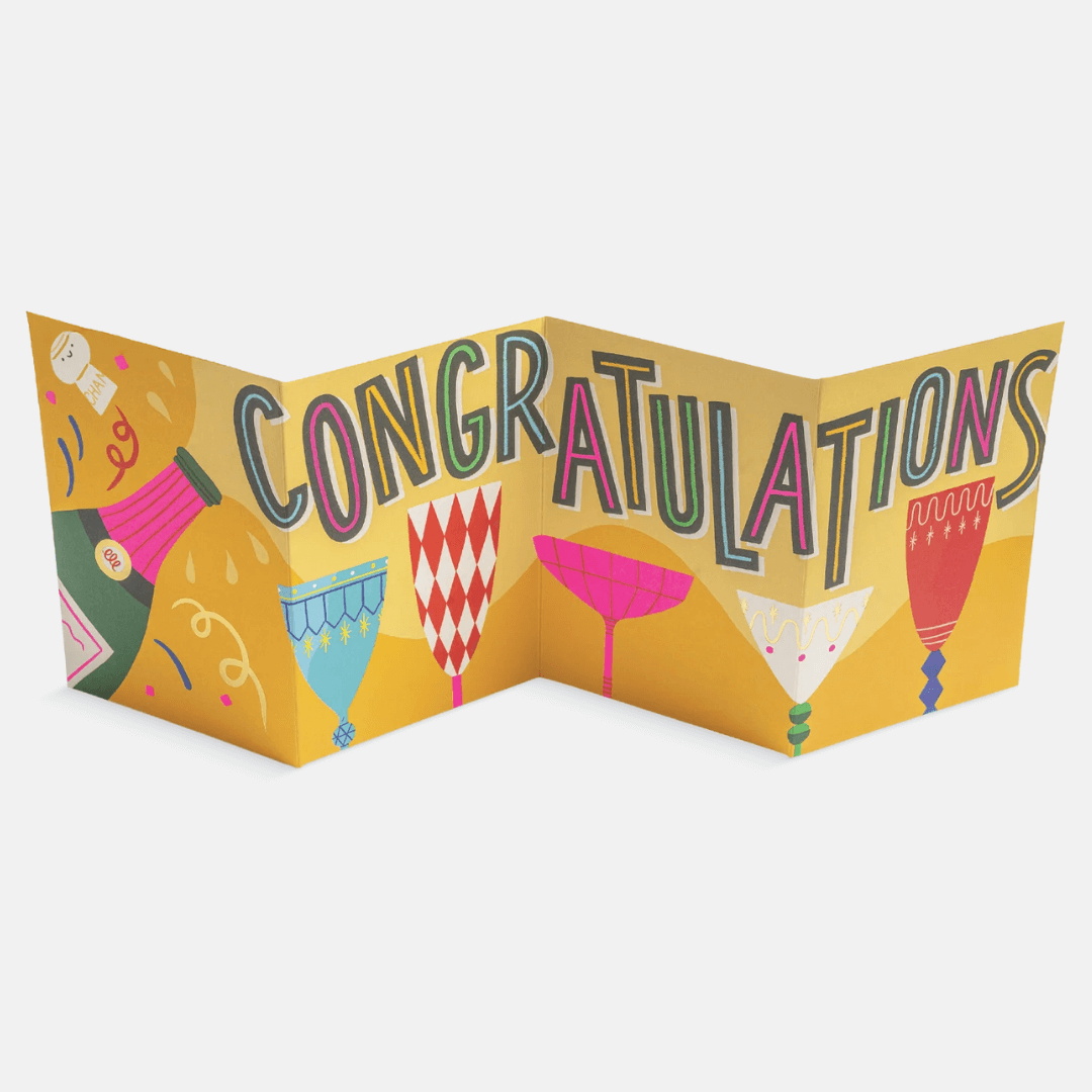 Congratulations Concertina Greetings Card