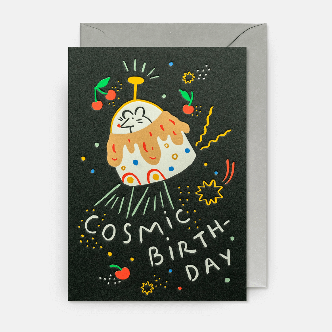 Cosmic Birthday Greetings Card