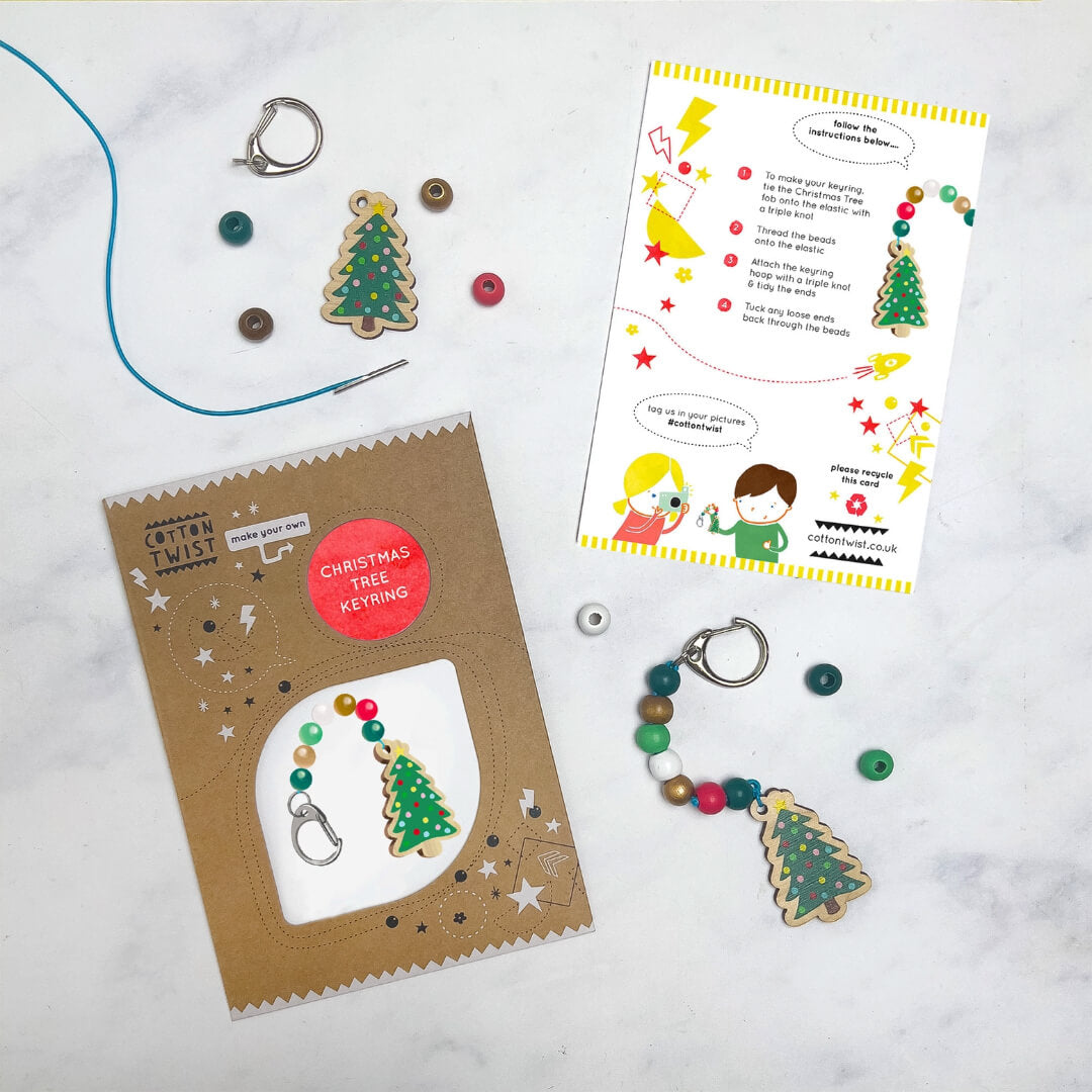 Make Your Own Christmas Tree Keyring Kit