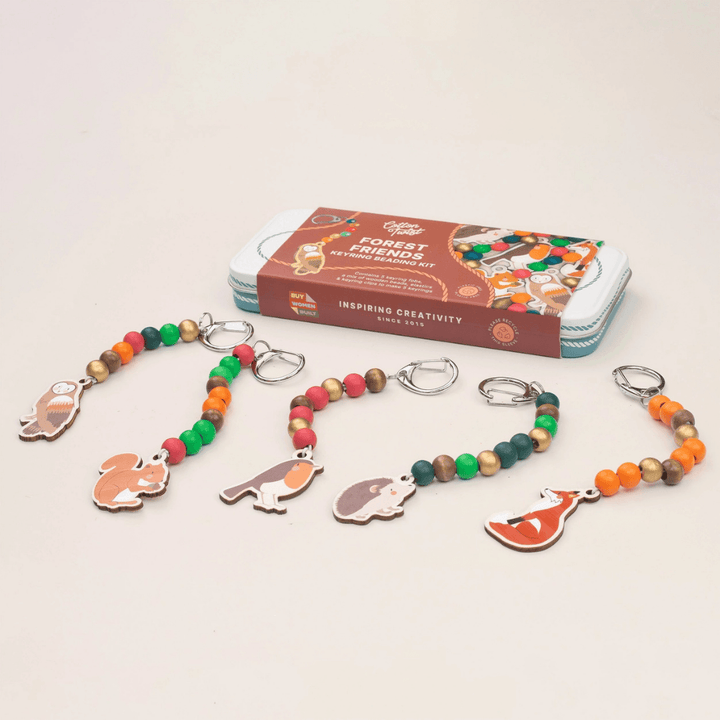 Forest Friends Keyring Beading Tin