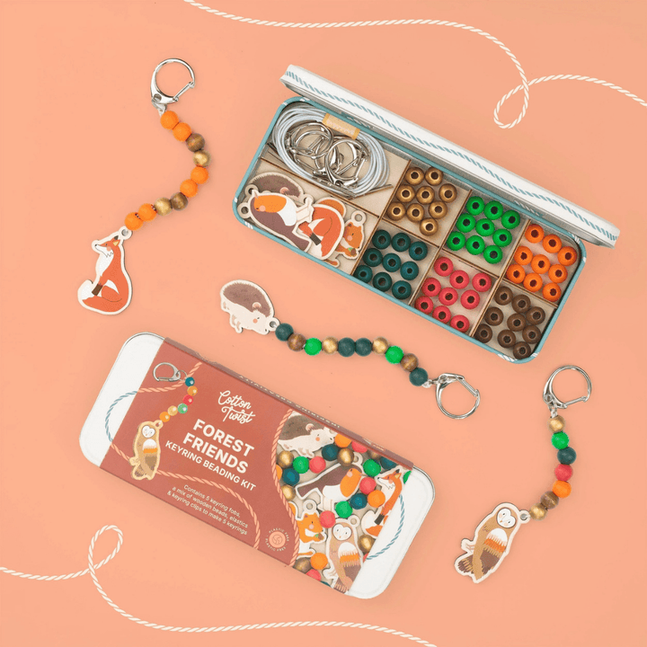 Forest Friends Keyring Beading Tin