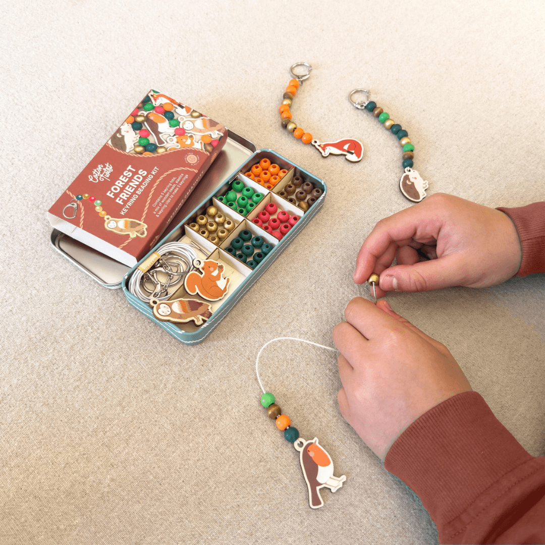 Forest Friends Keyring Beading Tin