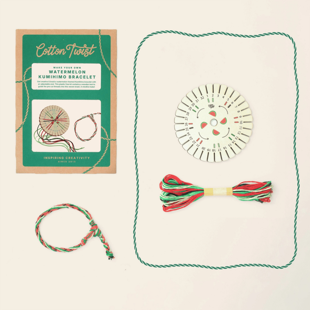 Make Your Own Watermelon Kumihimo Bracelet Kit