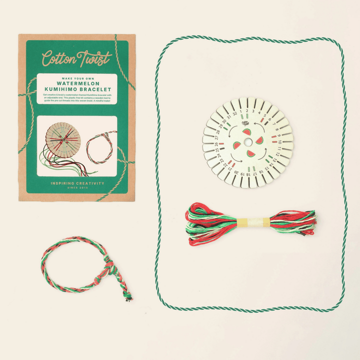 Make Your Own Watermelon Kumihimo Bracelet Kit