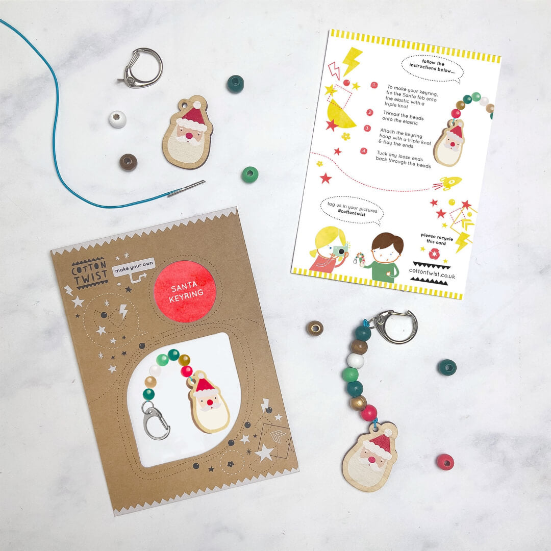 Make Your Own Santa Tree Keyring Kit