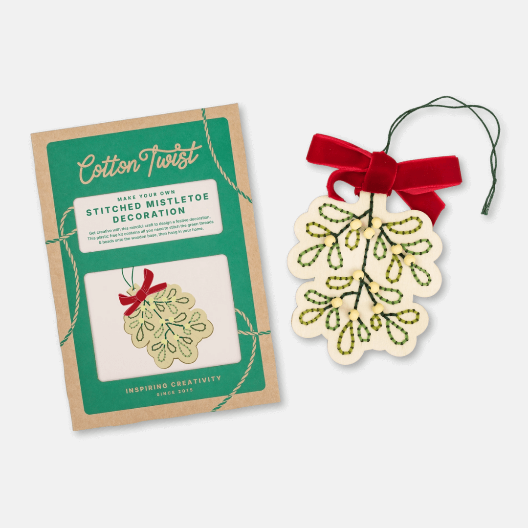 Make Your Own Stitched Mistletoe Decoration Kit
