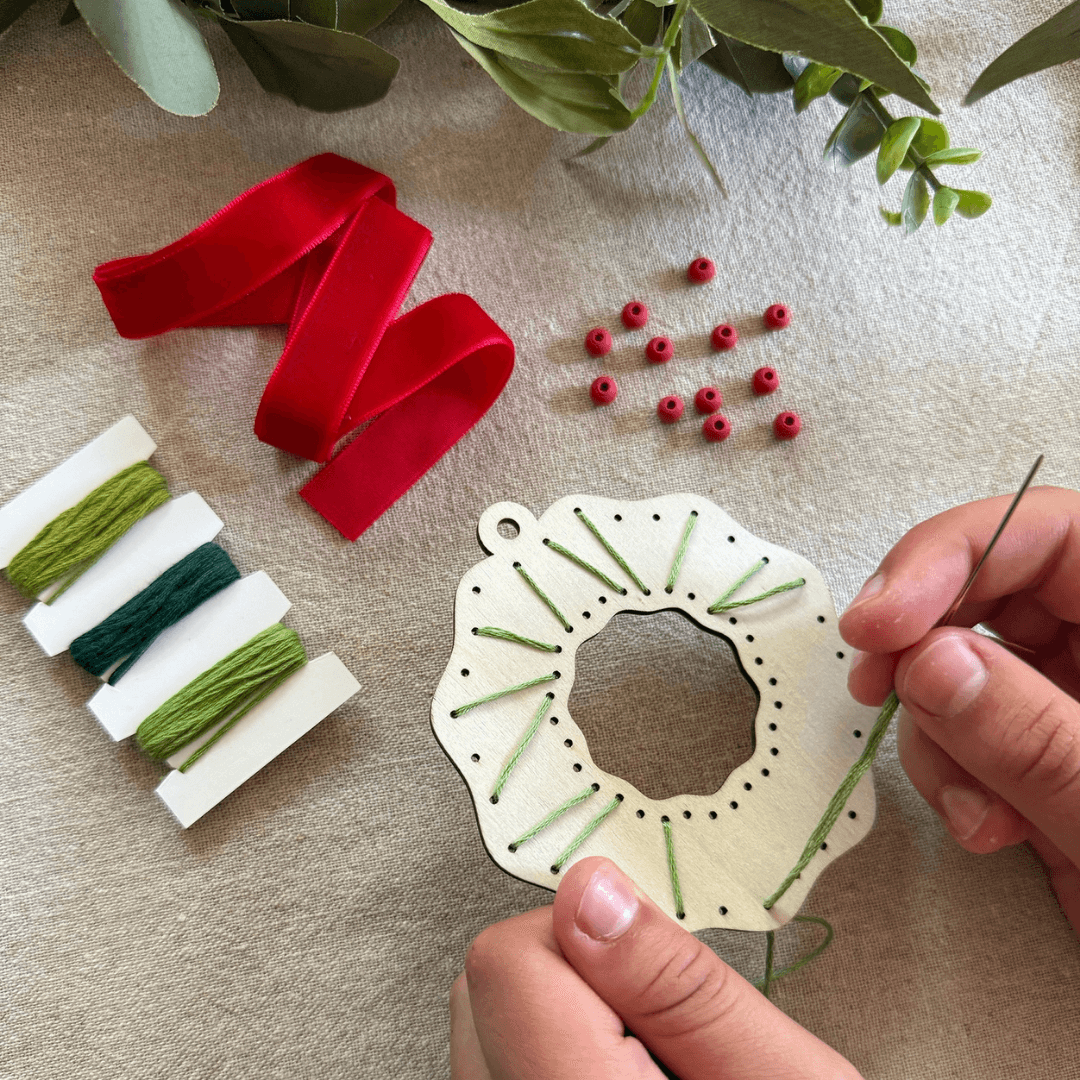 Make Your Own Stitched Wreath Decoration Kit