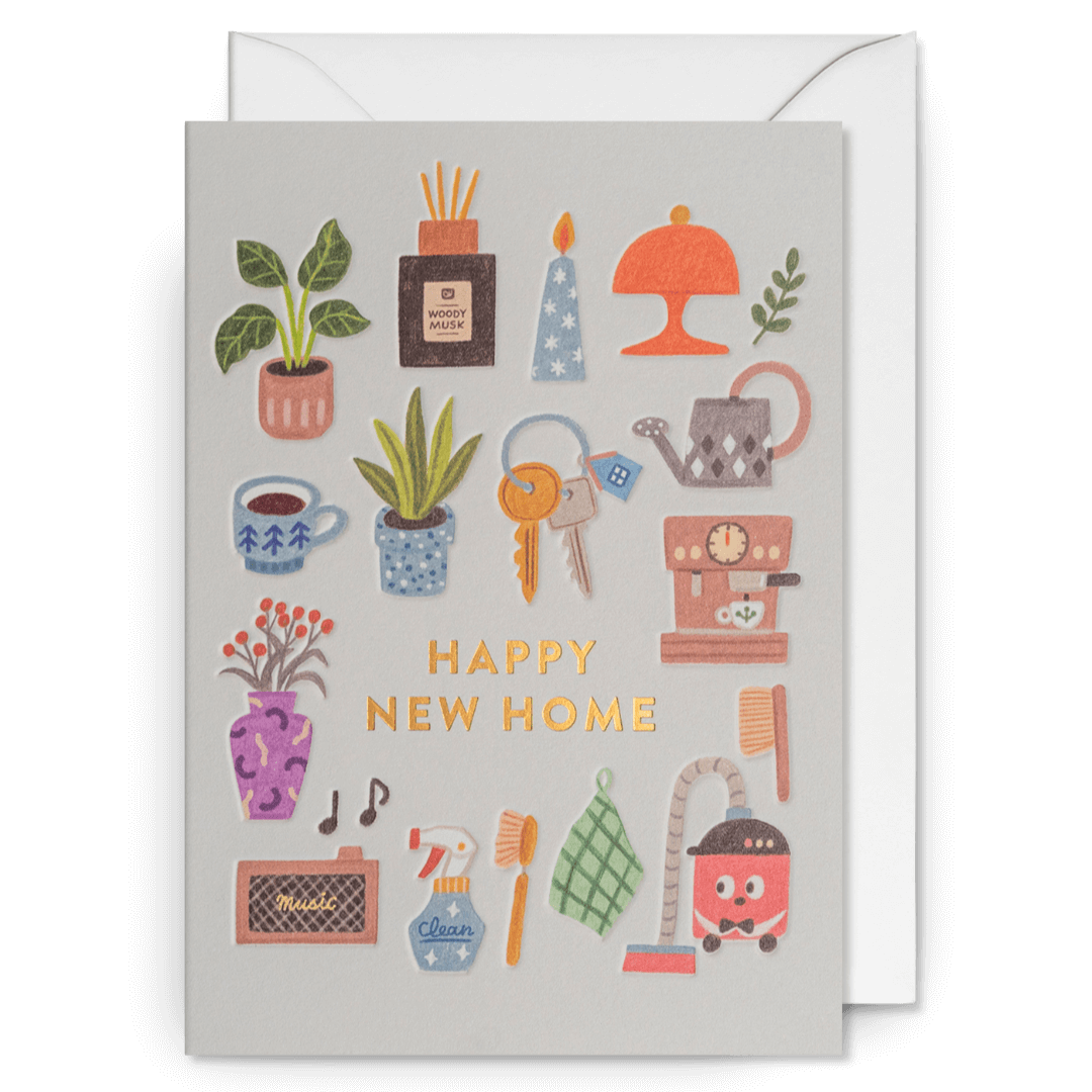 Cute New Home Greetings Card