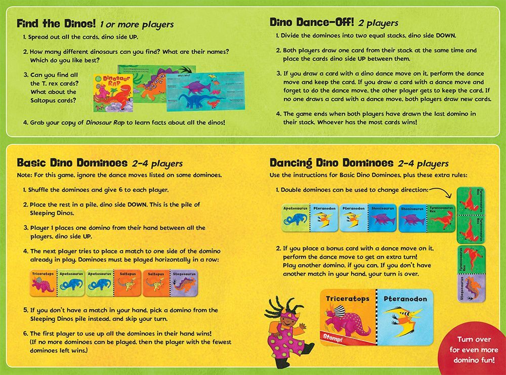 Dancing Dinos Dominoes Game