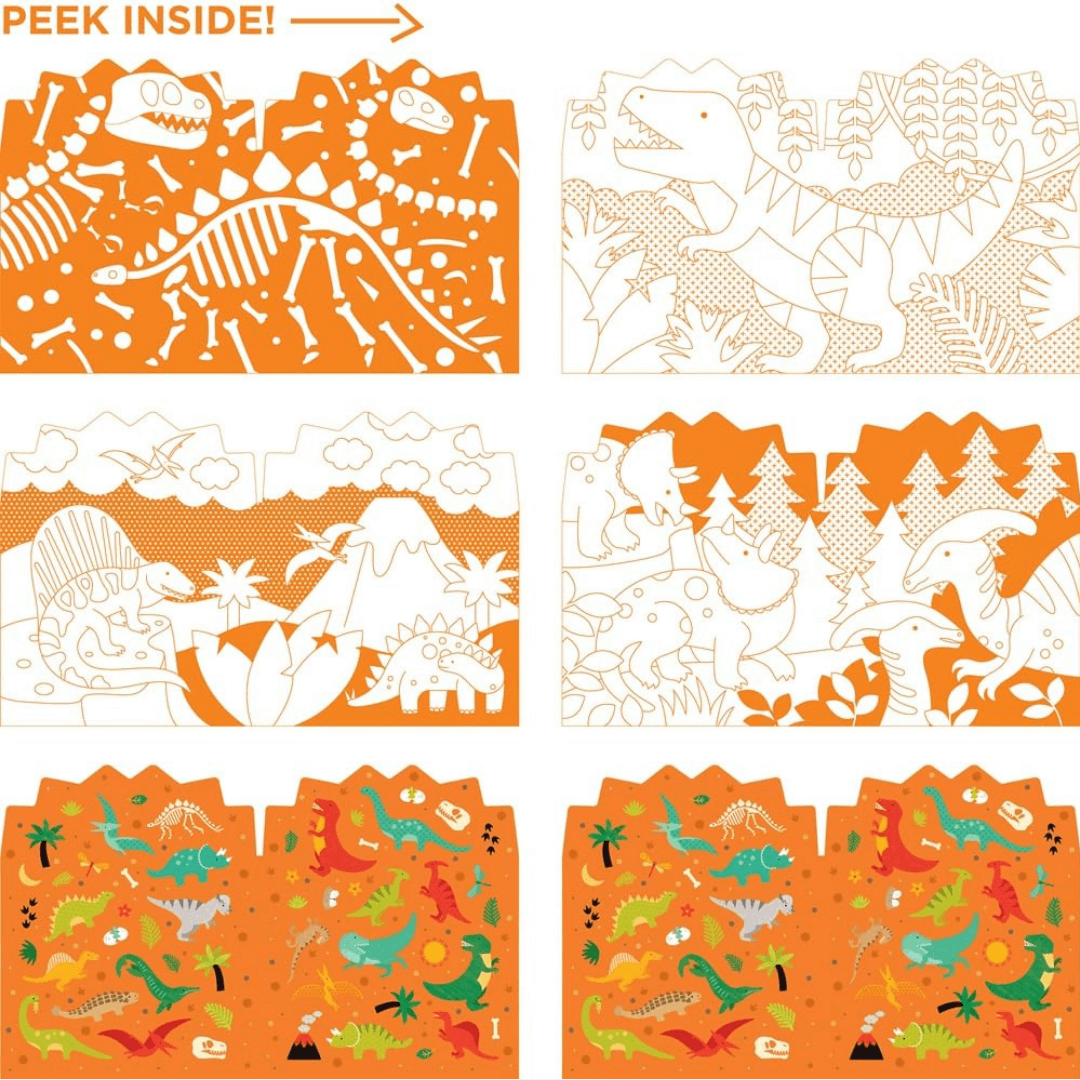 Dinosaur Colouring Book & Stickers