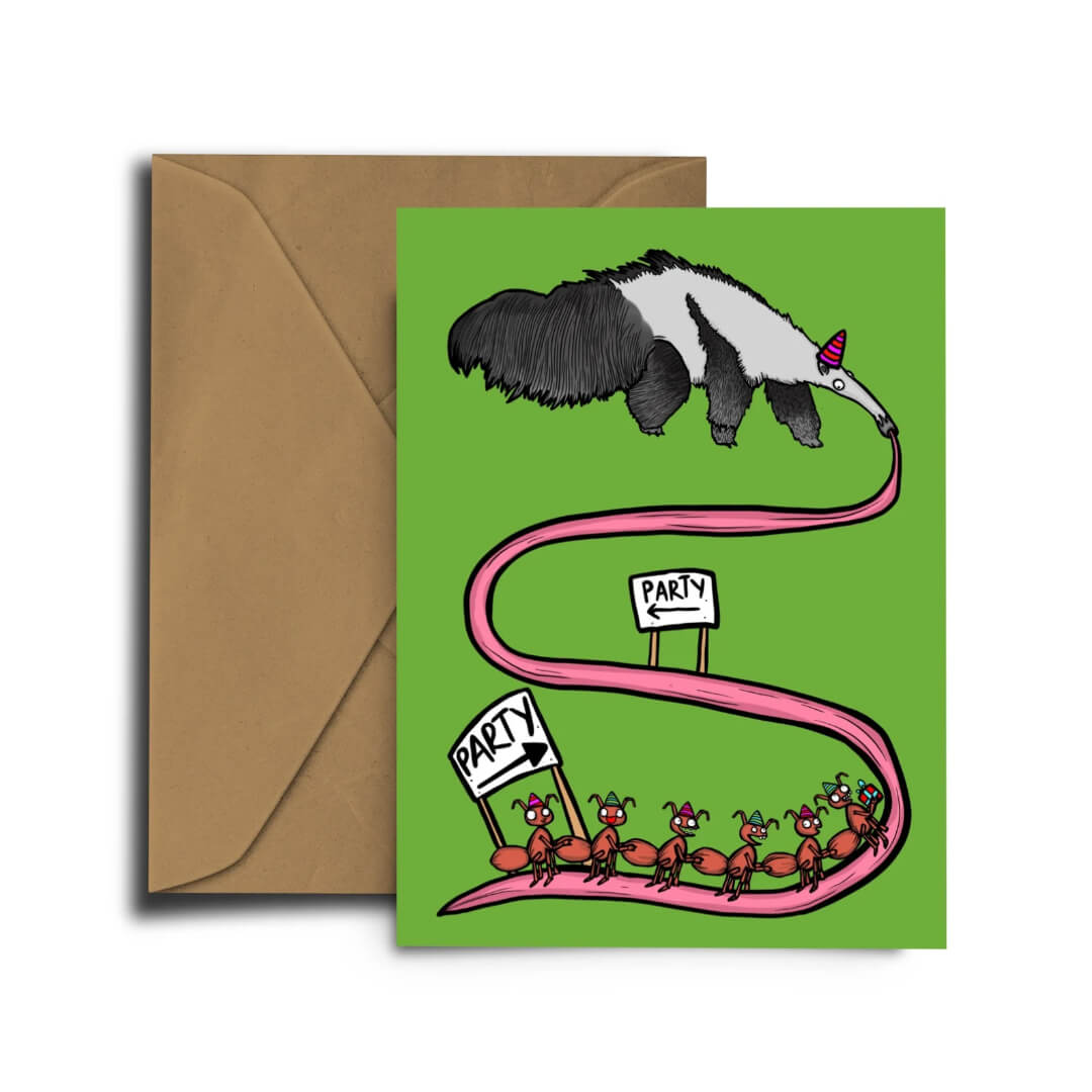 Ant Conga Party Greetings Card