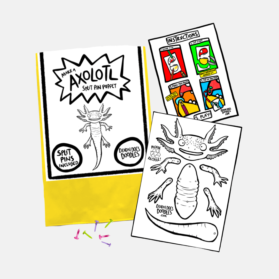 Axolotl Pin Puppet Kit