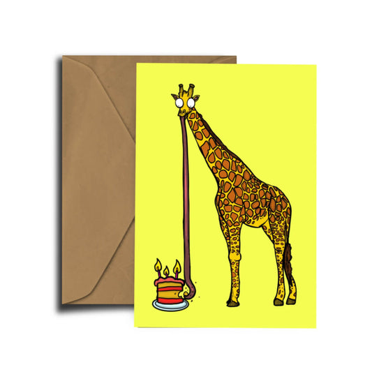 Giraffe Cake Greetings Card