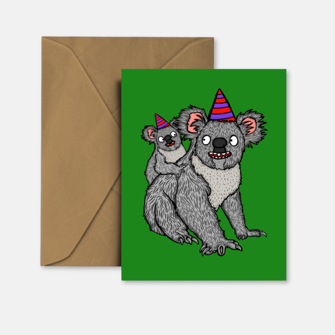 Koala Party Greetings Card