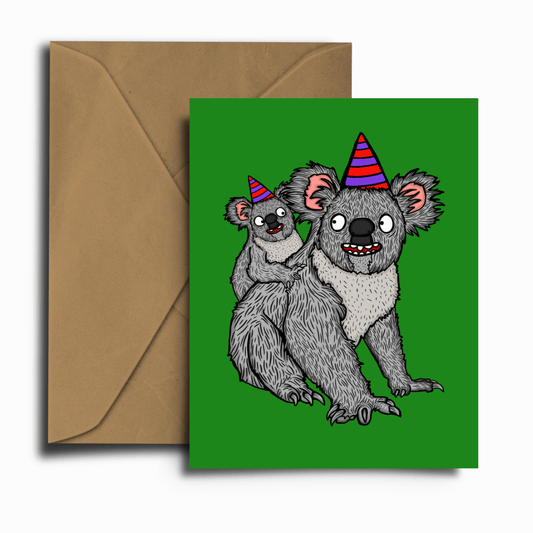 Koala Party Greetings Card