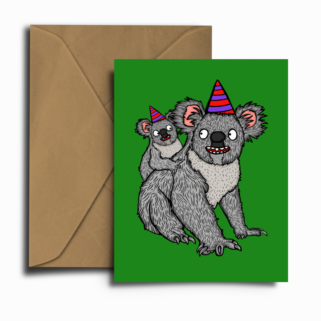 Koala Party Greetings Card