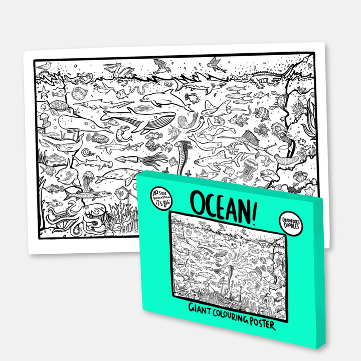 Ocean Giant Colouring Poster