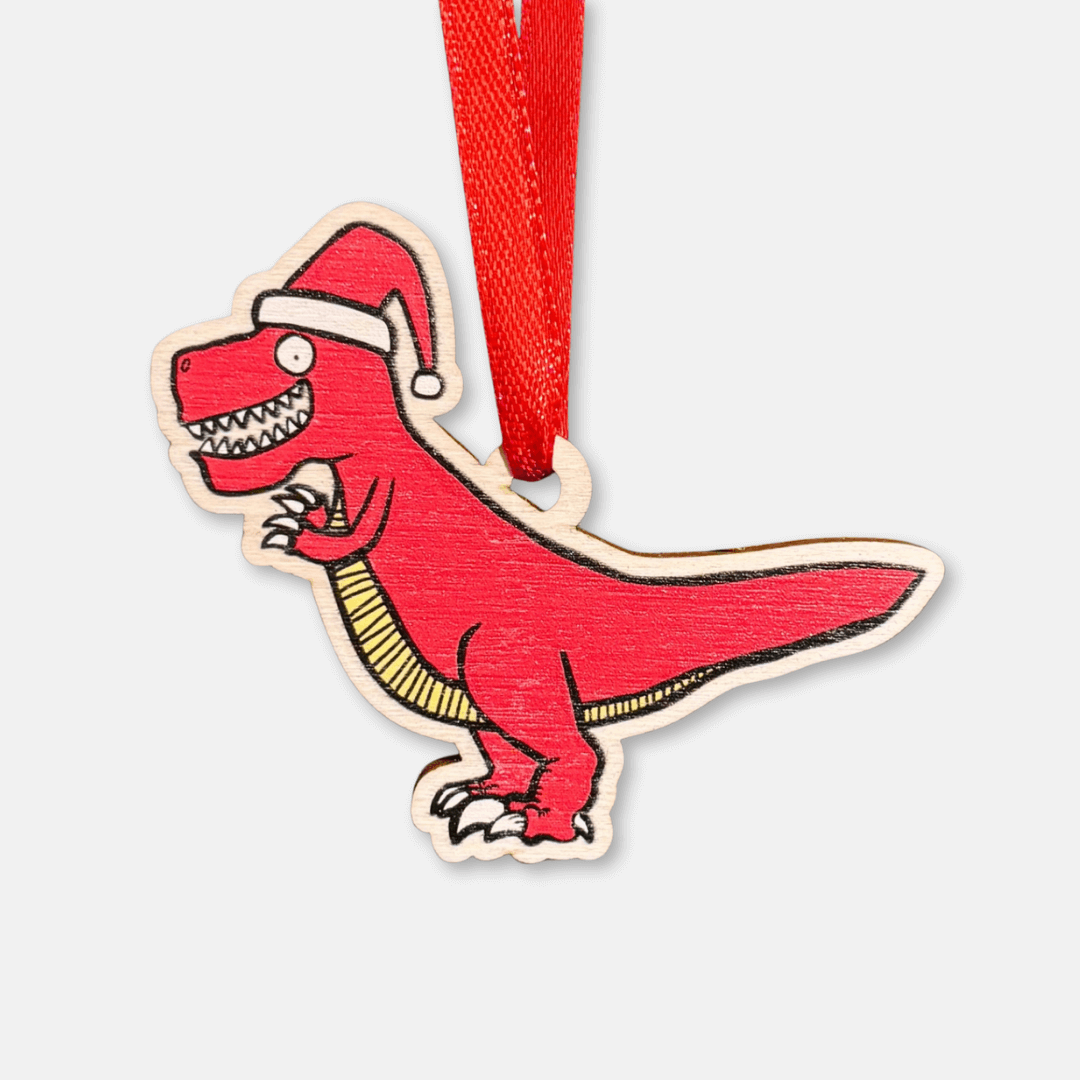 T-Rex Wooden Christmas Tree Decoration